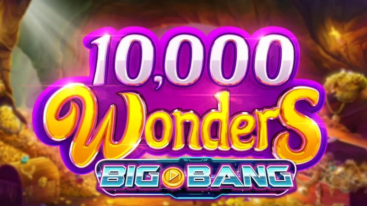 Tampilan visual slot 10,000 Wonders Big Bang dengan latar belakang megah